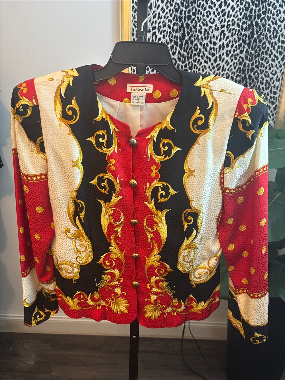 Vintage Talbots Print Blazer